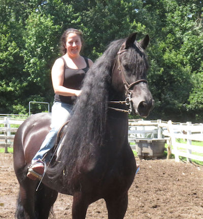 Chrislar riding instructor Jackie Medico with her horse Quint